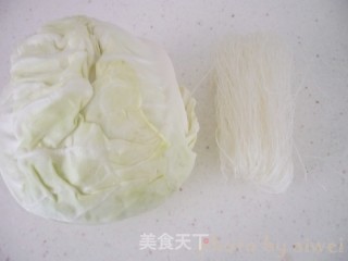 虾皮粉丝炒包菜的做法步骤：1