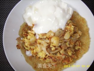 酸奶海鲜鸡蛋土豆煎饼的做法步骤：16