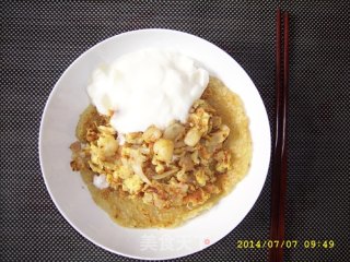 酸奶海鲜鸡蛋土豆煎饼的做法步骤：17