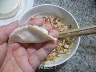 圆白菜猪肉馅锅贴的做法步骤：9