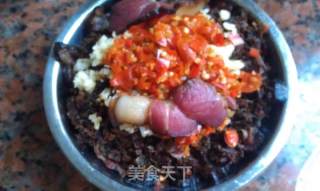 湘味下饭菜--盐菜蒸腊肉的做法步骤：10