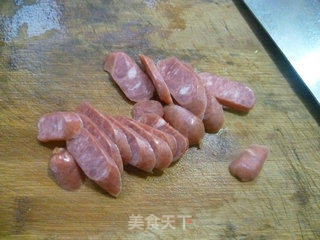 脆皮肠榨菜炒油豆角的做法步骤：5