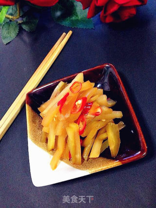 毛豆榨菜炒肉丝儿的做法步骤：15