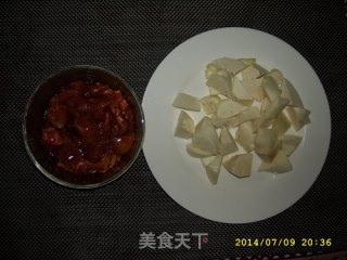 沙爹鸡肉炒茭瓜的做法步骤：3