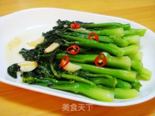 蒜末菜心的做法步骤：5