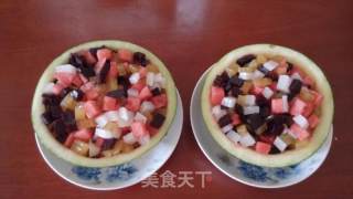 多彩琼脂西瓜杯（八人午后甜品量）的做法步骤：5