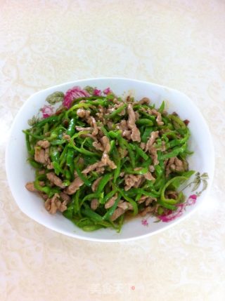 青椒炒肉丝的做法步骤：11