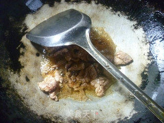 里脊肉梅干菜炒花菜的做法步骤：4