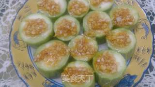 蒜蓉蒸丝瓜的做法步骤：4