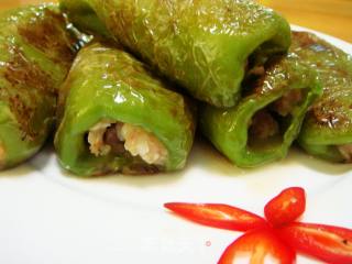 酿肉版虎皮青椒的做法步骤：7