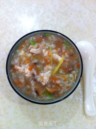 香菇鸡肉粥的做法步骤：13