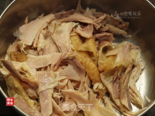 葱油手撕鸡的做法步骤：4