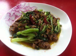 牛肉炒油菜的做法步骤：8