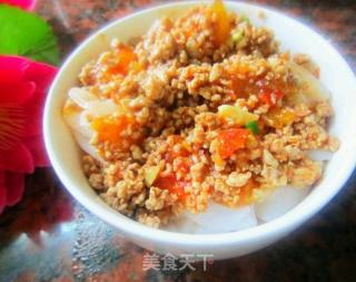茄汁肉酱拌凉皮的做法步骤：8