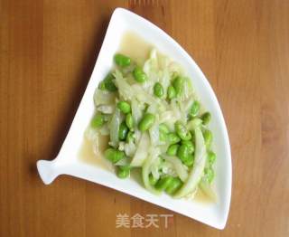夜开花炒毛豆的做法步骤：6