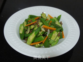 秋葵炒牛肉的做法步骤：12