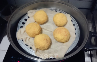 胡萝卜菜团子的做法步骤：7