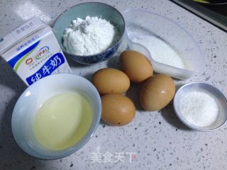 红豆戚风的做法步骤：1
