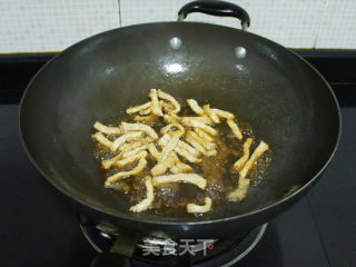 毛豆淮山炒肉丝的做法步骤：3
