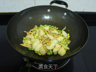 毛豆淮山炒肉丝的做法步骤：6