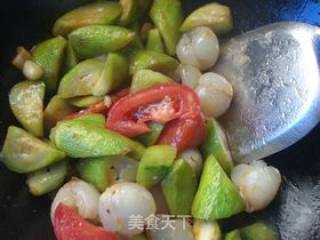丝瓜炒荔枝的做法步骤：9
