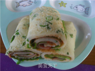 火腿鸡蛋饼的做法步骤：13