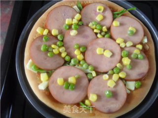 火腿虾仁披萨的做法步骤：19