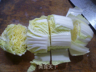 娃娃菜炒腊鸡腿的做法步骤：3