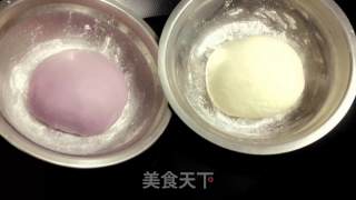 紫薯双色馒头的做法步骤：2