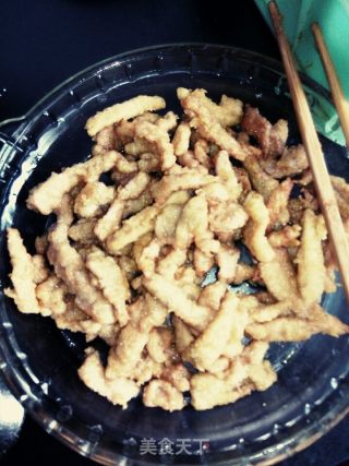 茄汁里脊肉条的做法步骤：4