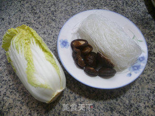 香菇娃娃菜粉丝汤的做法步骤：1