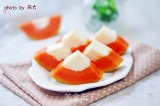木瓜牛奶冻的做法步骤：8