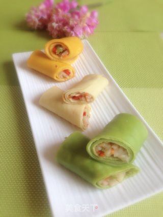 三色卷饼的做法步骤：12
