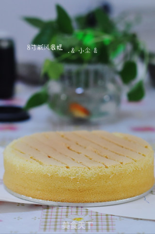 戚风蛋糕（8寸）的做法步骤：14