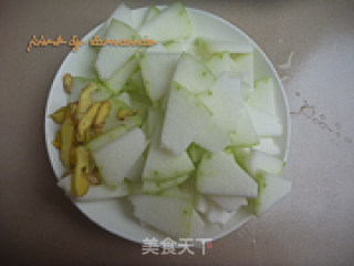冬瓜烧虫草花的做法步骤：2