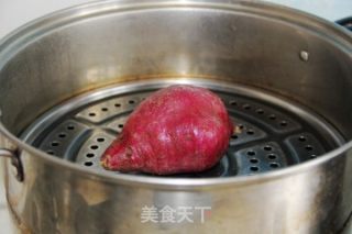 奶香紫薯发糕的做法步骤：2