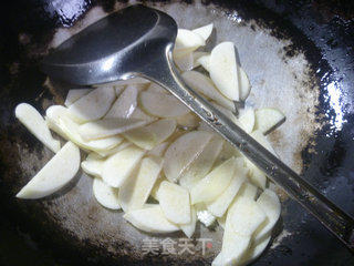 带豆甜虾炒茭白的做法步骤：5