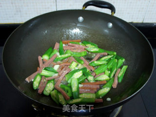 培根炒秋葵的做法步骤：5