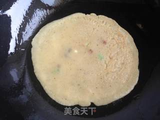 椒香黄豆酱鸡蛋薄饼的做法步骤：5