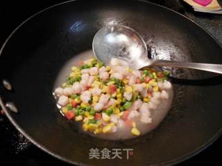 虾仁玉米青豆盖浇饭的做法步骤：6