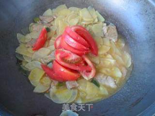 东北家常菜——西红柿尖椒土豆片的做法步骤：8