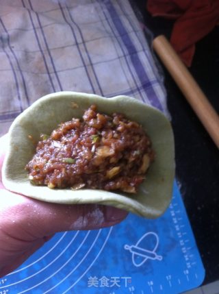 翡翠柳叶肉包的做法步骤：12