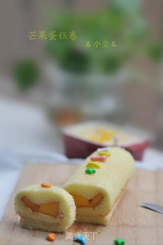 芒果蛋糕卷的做法步骤：11