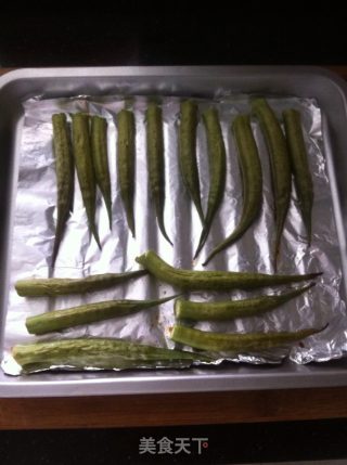 烤秋葵的做法步骤：5