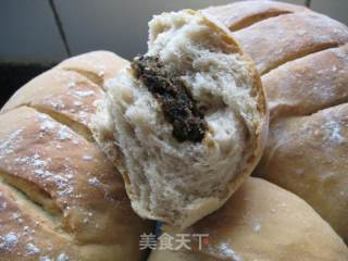 黑芝麻馅全麦面包的做法步骤：17