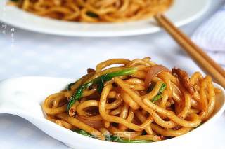 青菜肉丝炒面的做法步骤：13