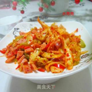 凉拌火腿榨菜丝的做法步骤：10