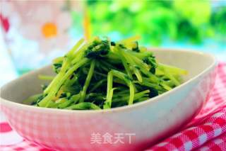 姜丝豌豆苗的做法步骤：7