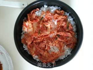 【辣白菜五花肉】石锅拌饭的做法步骤：9