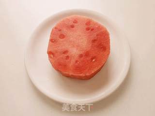 西瓜蛋糕（Watermelon Cake）的做法步骤：2